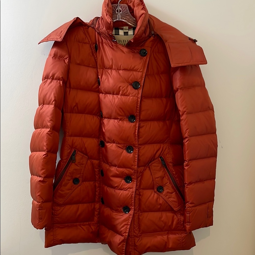Burberry Brit Double Breasted Puffer Coat, Size XL